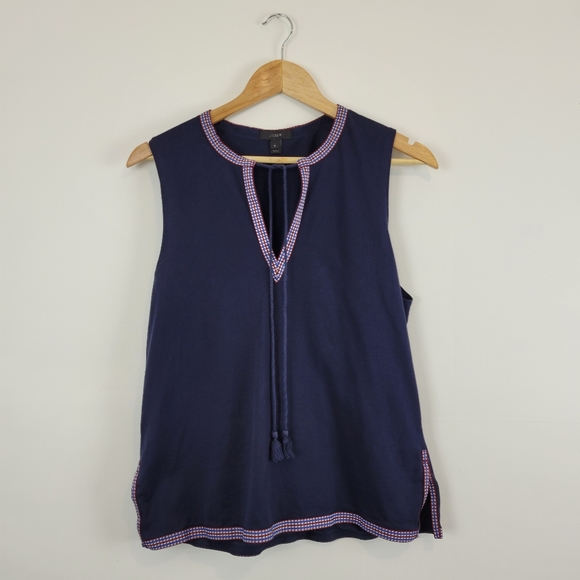 J.CREW | Navy Tank Top Size Small 100% Cotton - Picture 6 of 6